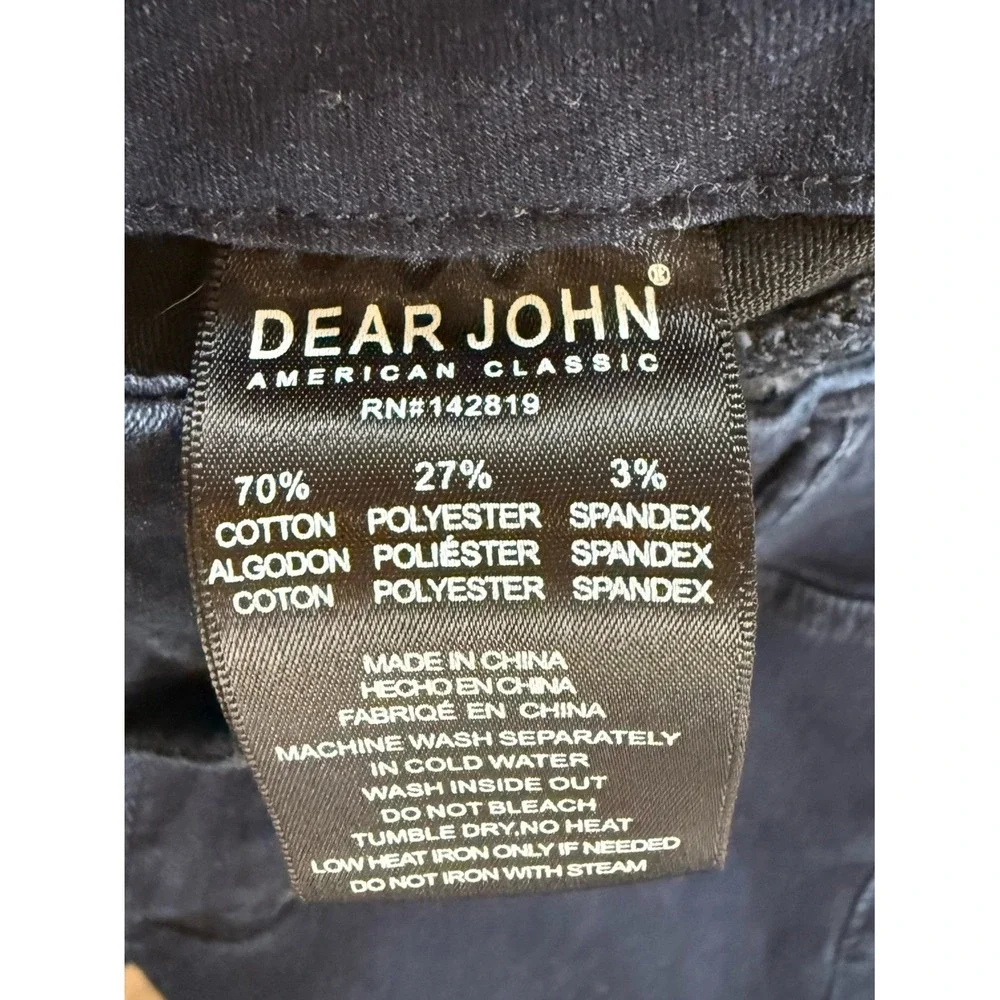 Dear John American‎ Classic Skinny Jeans Indigo Blue Size 31 Stretch Denim